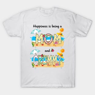 Happiness Is Being A Mom And Grammy Summer Beach Happy Mother's T-Shirt